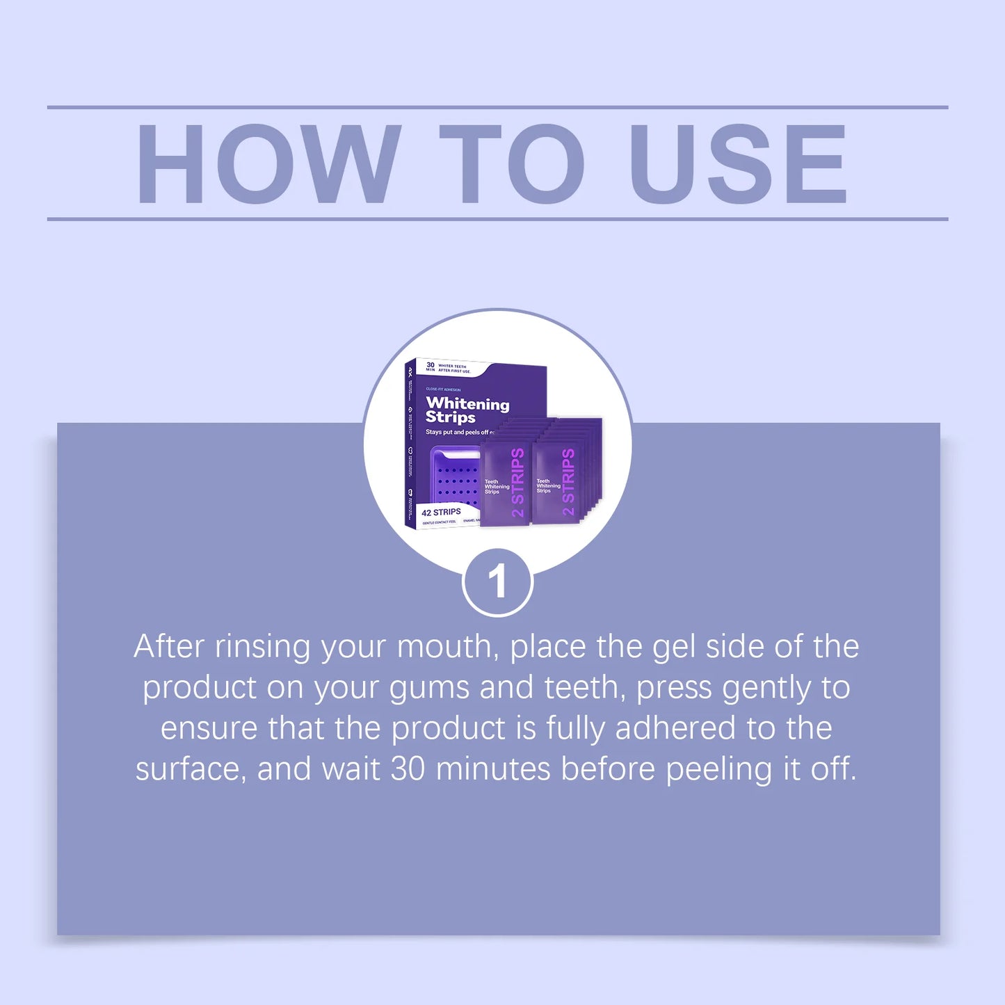 VaultedGoods teeth whitening strips for a radiant smile, showing the sleek packaging and strips ready for use.